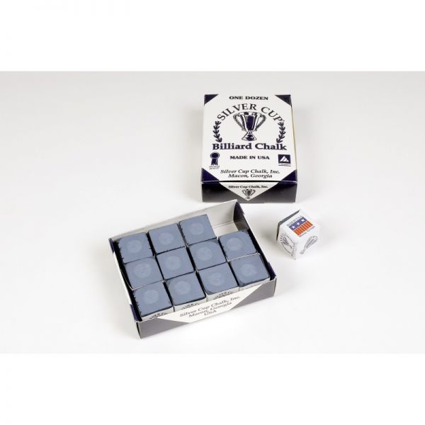 Billard Kreide Silver Cup 12 Stück powder blue