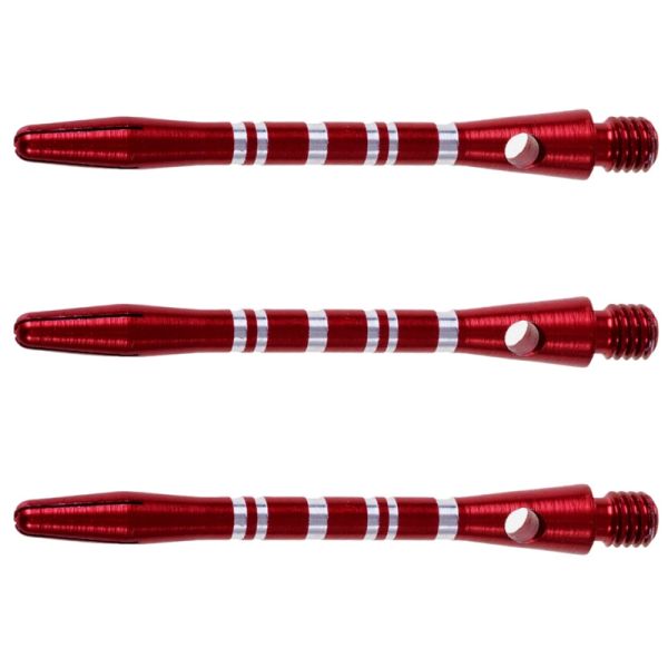 Winmau Alu Stripe rot (3 Stück), medium ca. 45 mm
