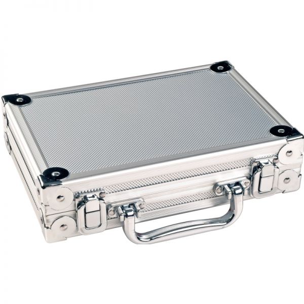 Dartkoffer Luxus silber/alu