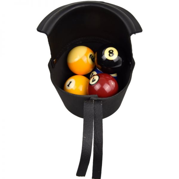 Einfalltasche Leder schwarz