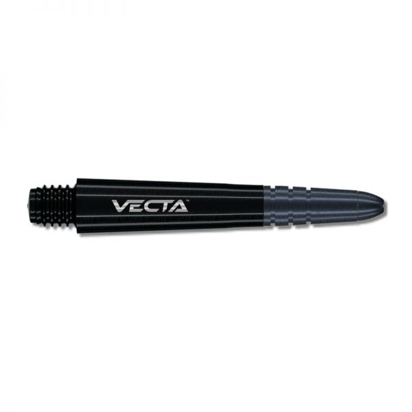 Winmau Vecta schwarz (3 Stück), 2 Längen