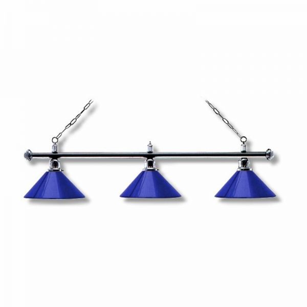 Billardlampe Chrom-Blau